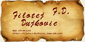 Filotej Dujković vizit kartica